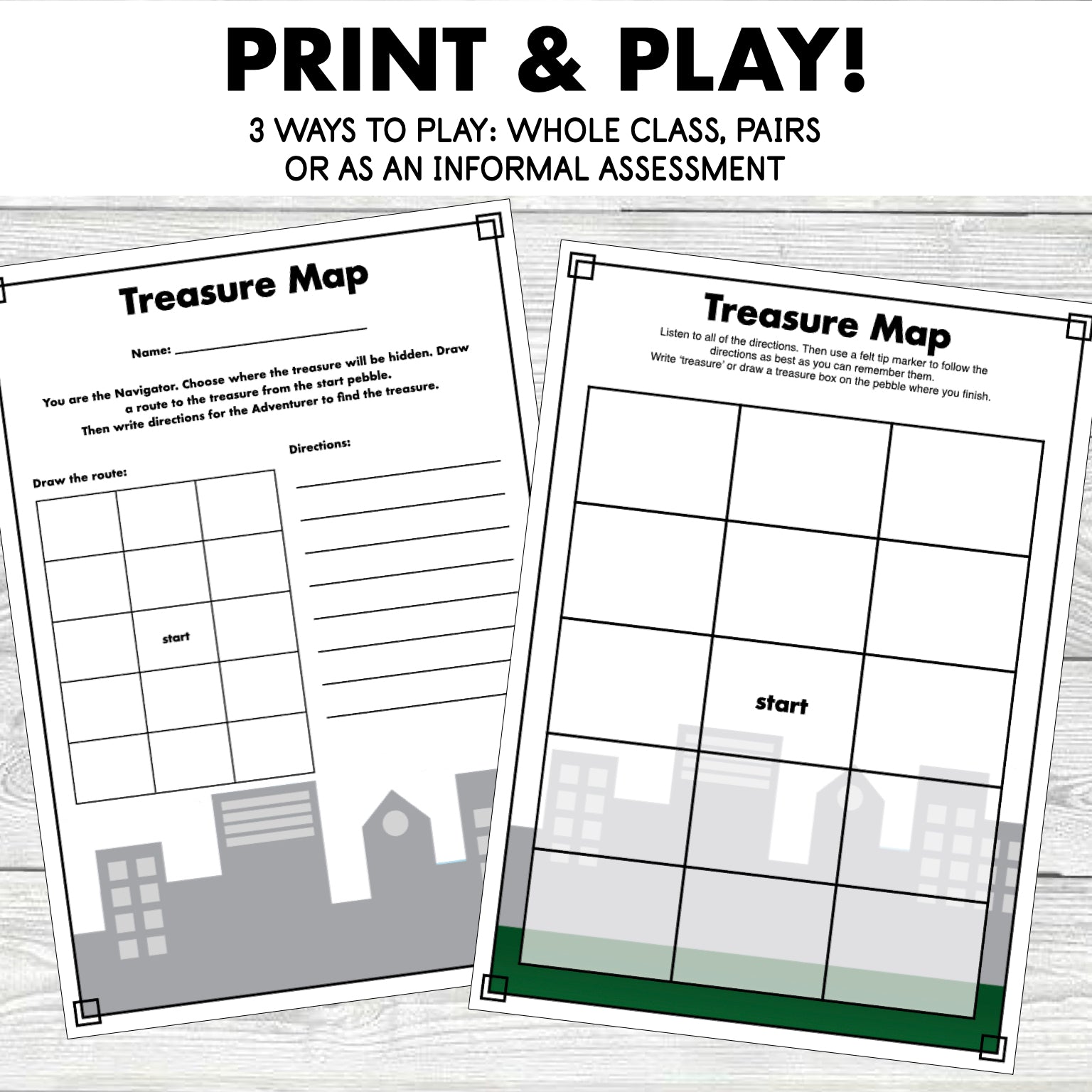 Treasure Map - an auditory working memory game