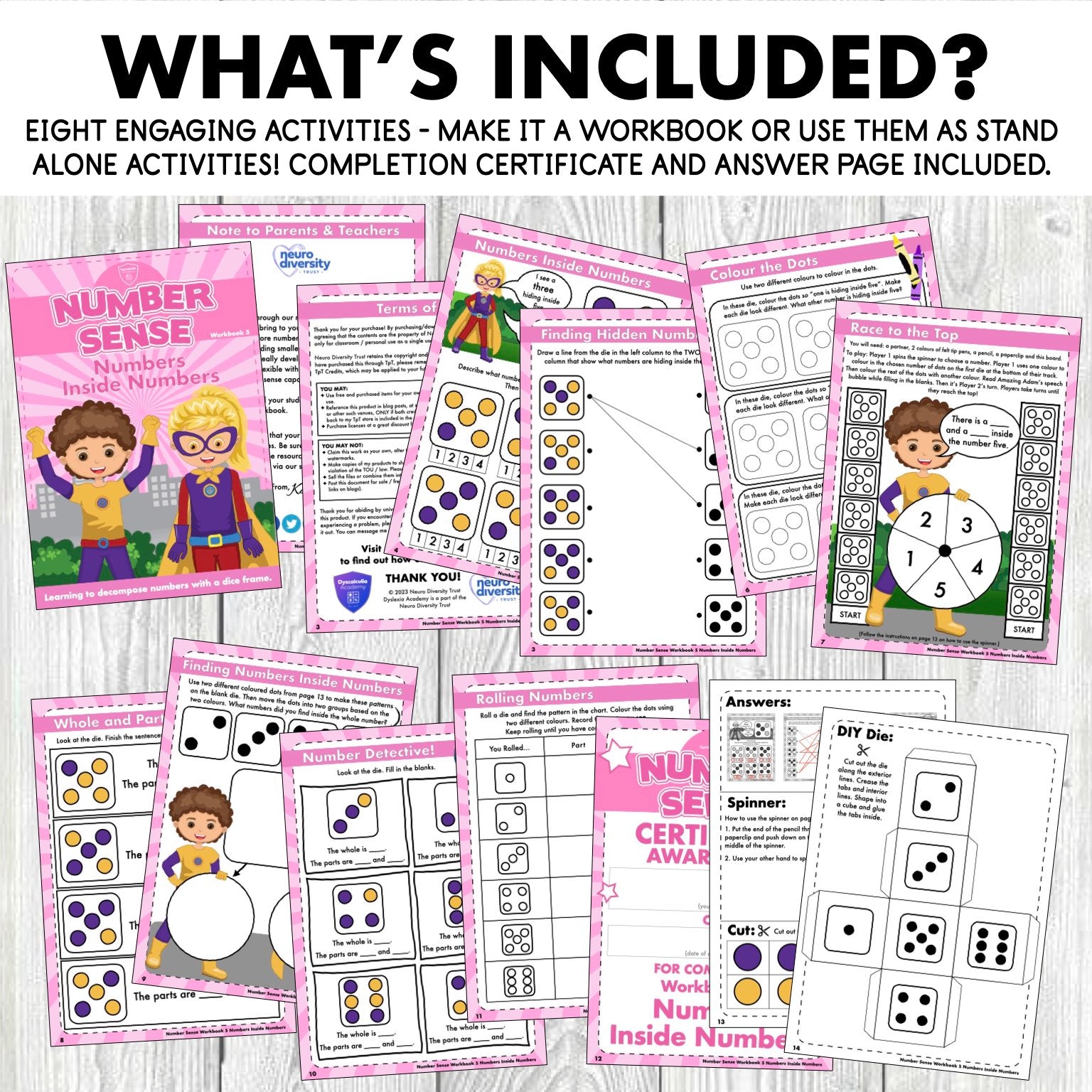 Number Sense Workbook 5 Numbers Inside Numbers